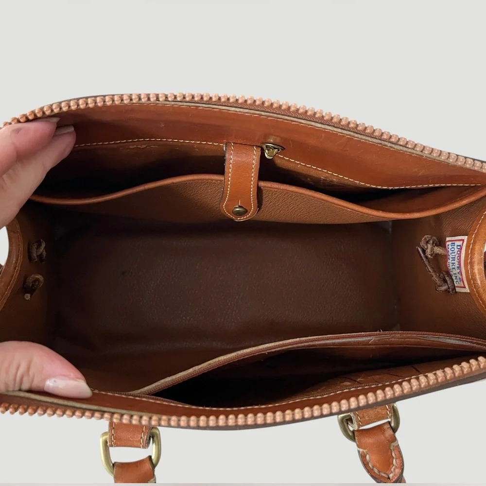 Dooney & Bourke White and Tan Satchel